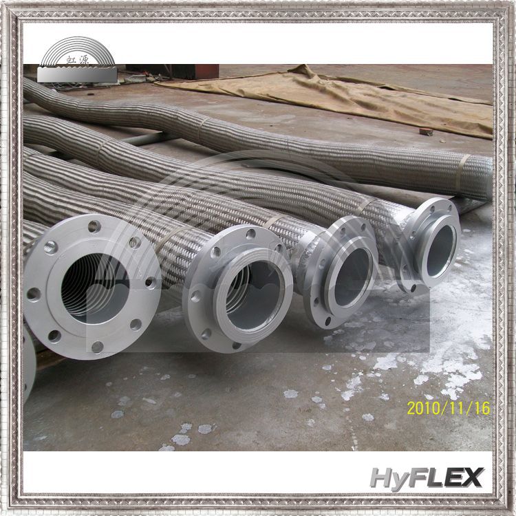 不锈钢波纹管编织网金属软管 活套法兰连接 软接头软连接