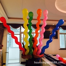 新款加厚麻花螺旋龍球乳膠氣球婚慶婚禮布置裝飾旋轉螺絲長條氣球