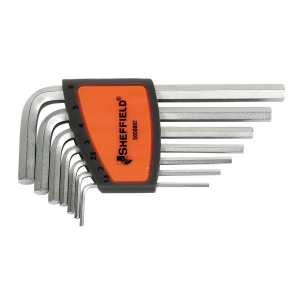 钢盾工具 7件套S2合金钢公制标长平头内六角扳手套装S050002