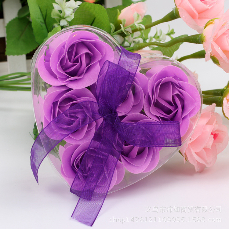 Großhandel 6 Rosen Seife Blume Geschenkbox Kreatives Valentinstagsgeschenk display picture 2