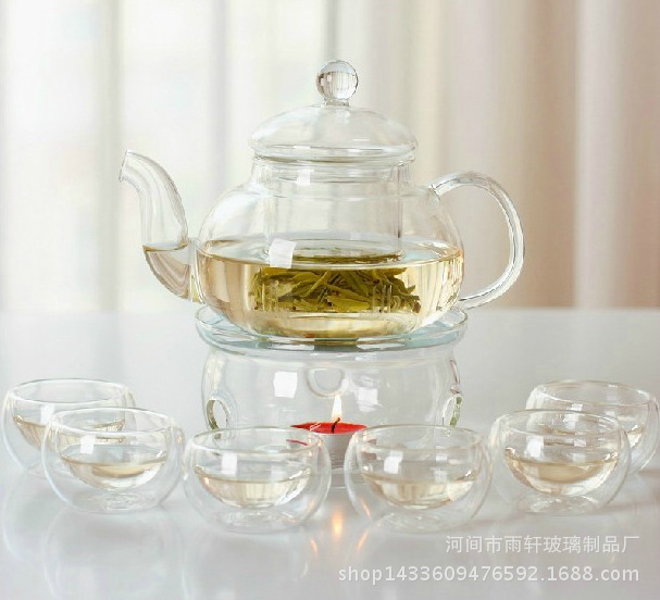 High borosilicate heat-resistant glass tea set high temperature…