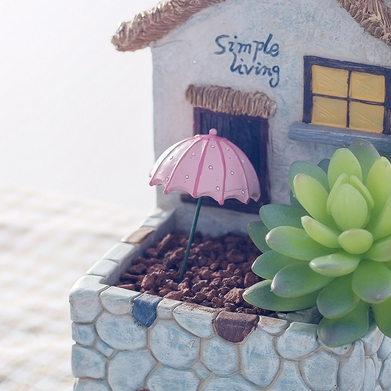 Chậu Cây Resin Que cắm hoa hình bóng bay resin phong cách Zakka, phụ kiện DIY chậu cây mọng nước (RG-281)