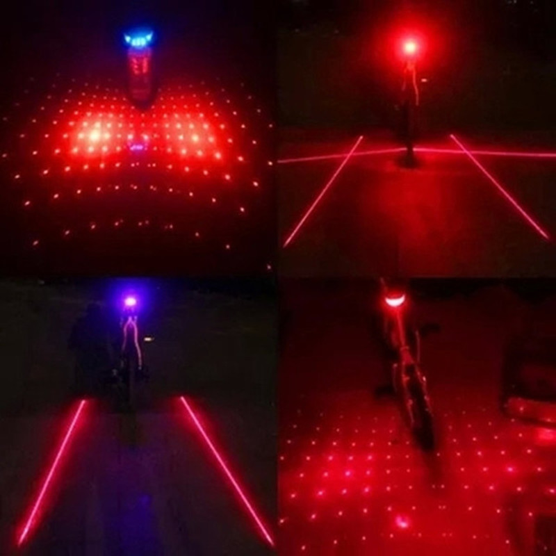 Bicycle 5LED Laser Tail Light Bicycle Accessories Dead Flying Mountain Bike Safety Warning Light Laser Gypsophila Tail Light Bicycle 5LED Laser Tail Light Bicycle Accessories Dead Flying Mountain Bike Safety Warning Light Laser Gypsophila Tail Light