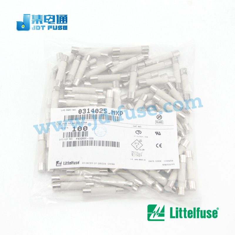 0314025.MXP 力特Littelfuse  陶瓷管保险丝6.3x32 原装25A250v