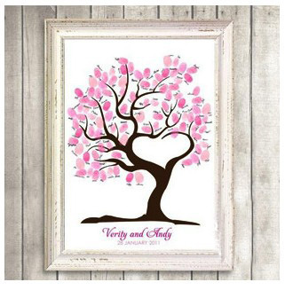 Foreign trade wedding fingerprint tree personalized customization creative fingerprint signature tree love tree guest signature list QDH-15 Foreign trade wedding fingerprint tree personalized customization creative fingerprint signature tree love tree guest signature list QDH-15