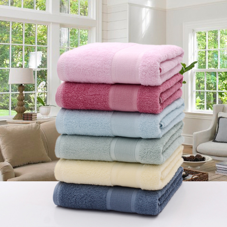 Adult bath towel 70*140cm thick bamboo fiber satin bath towel soft absorbent plain bath towel Adult bath towel 70*140cm thick bamboo fiber satin bath towel soft absorbent plain bath towel