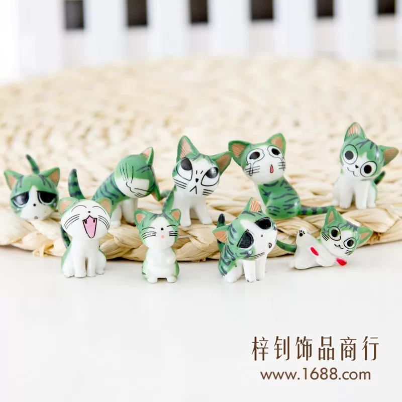 Micro landscape, doll, small creative minifigure, kitten, capsule toy