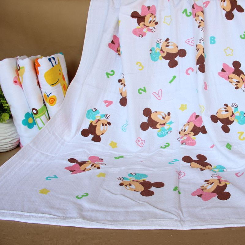 厂家直销双层蜂巢纱布毛巾婴儿浴巾盖被巾75*150cm多种花色