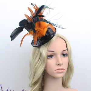 Party hats Fedoras hats for women Feather handmade banquet hat hat