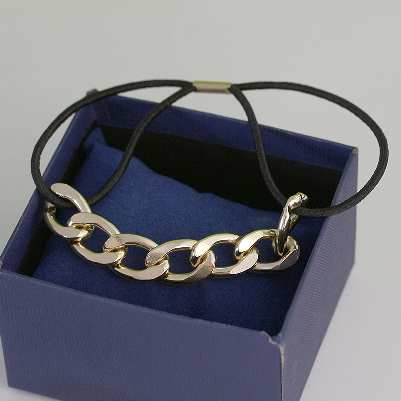 Metal Chain Hair Ring Elastic Hair Rope display picture 4