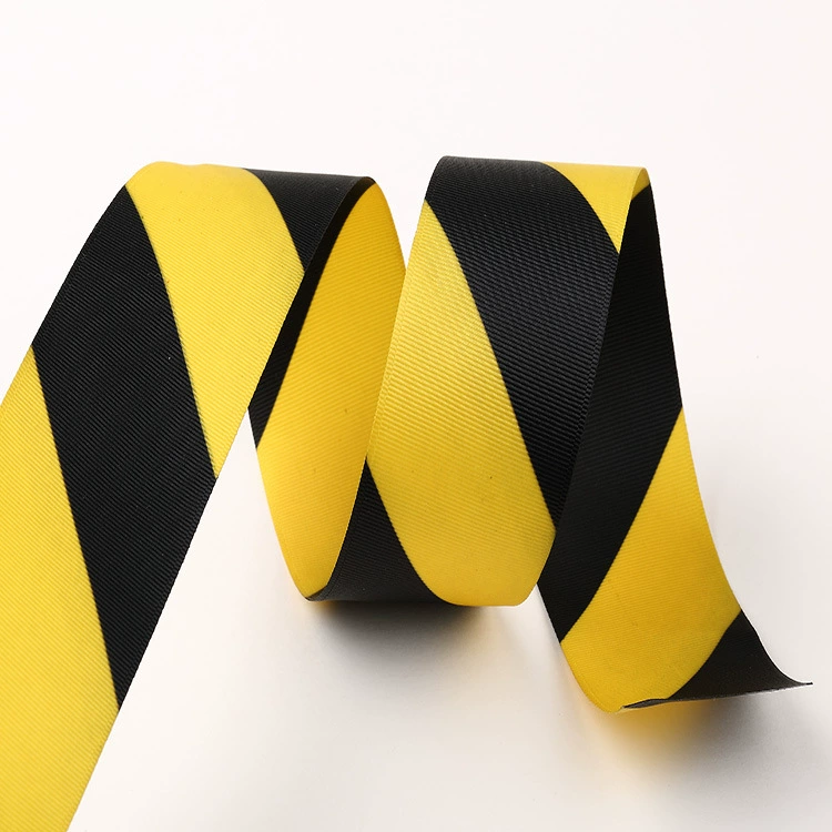 Высокая плотность тканые этикетки тканые полиэфирные пояса аэропорт причал предупреждение ремень изоляционный ремень предупреждающий ремень сигнальная линия