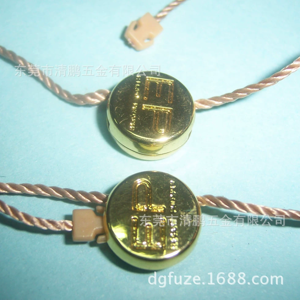 Round metal alloy hanging beads, clothing two-in-one hardware hanging beads, high quality and low price