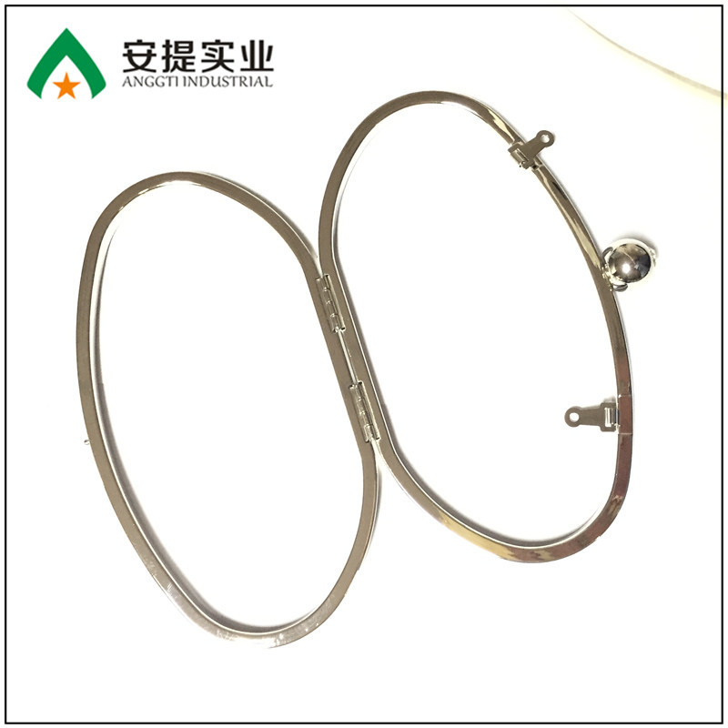 厂家批发椭圆型五金框夹  箱包五金半圆扣 金属较 可订制