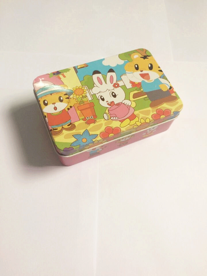 儿童智力玩具铁盒, 儿童拼图铁盒,儿童游戏积木铁盒
