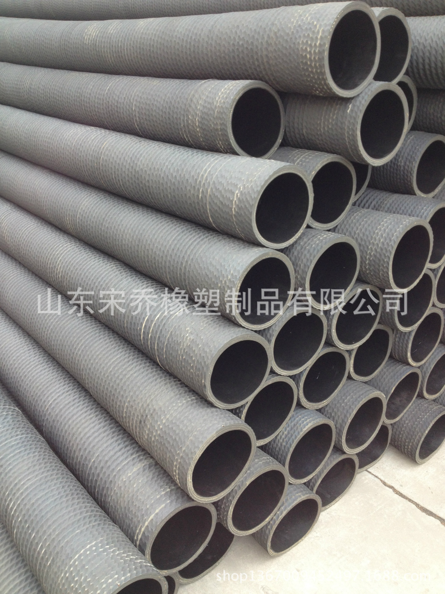 耐磨高压胶管钢丝缠绕黑胶管大口径橡胶钢丝管吸砂抽沙喷砂软管