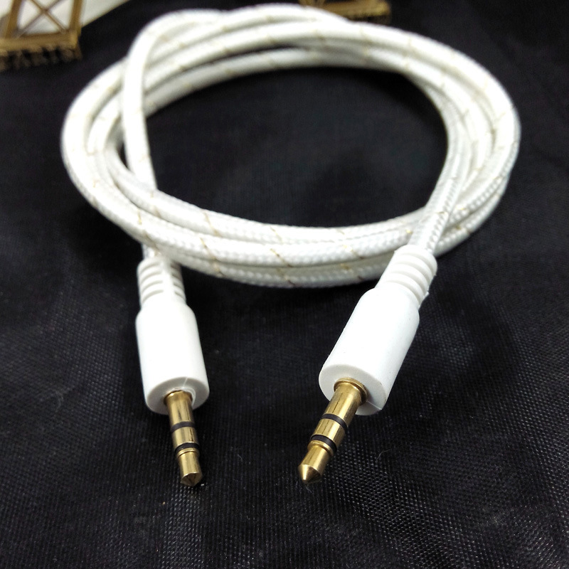 3.5对3.5织编音频线 车载音频线，3.5对剥线，3.5对3.5连接音频线