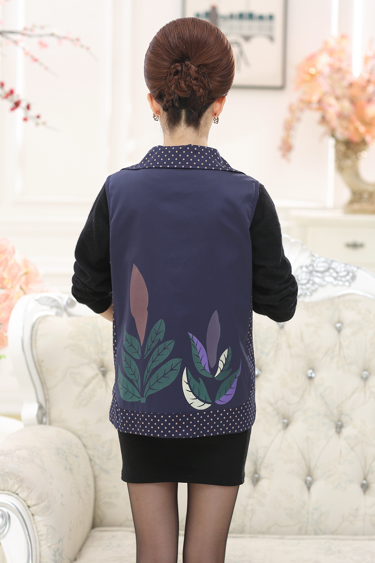 Gilet femme en Mélange de coton - Ref 3318424 Image 3