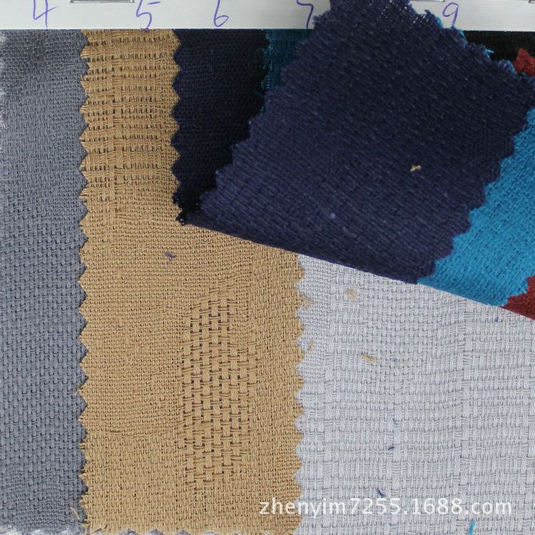 M-334  现货麻棉提花服装家纺面料