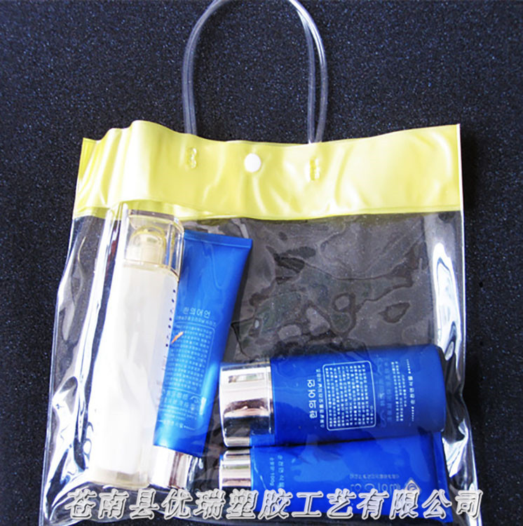 定制透明pvc手提袋 软pvc胶袋 pvc化妆品包装袋 (7