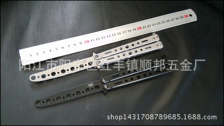 新款美国 蝴蝶刀 练习甩工具刀 训练专用 （不开刃）厂家直销