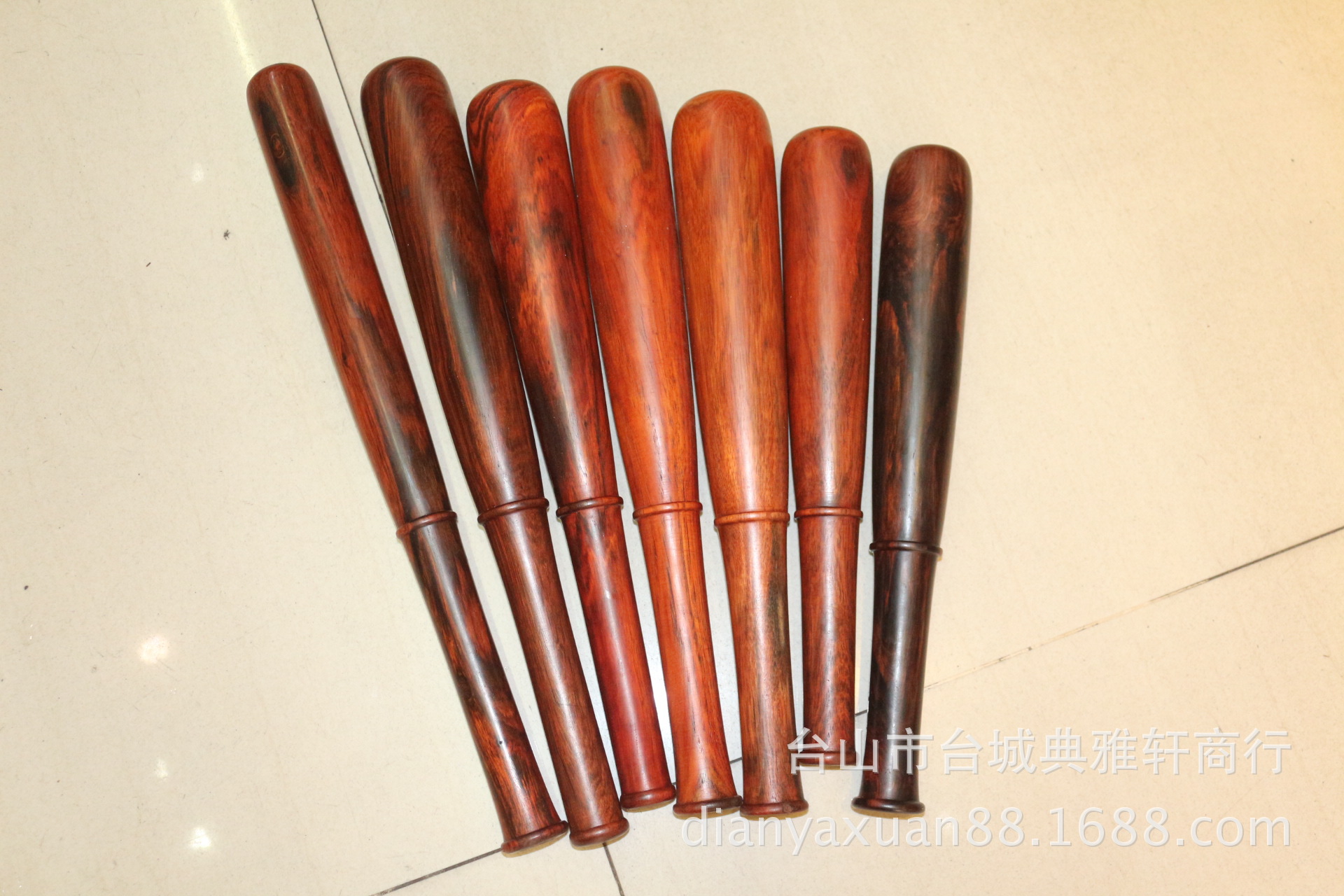 老挝大红酸枝木整木棒球棍5.5x5 (9)