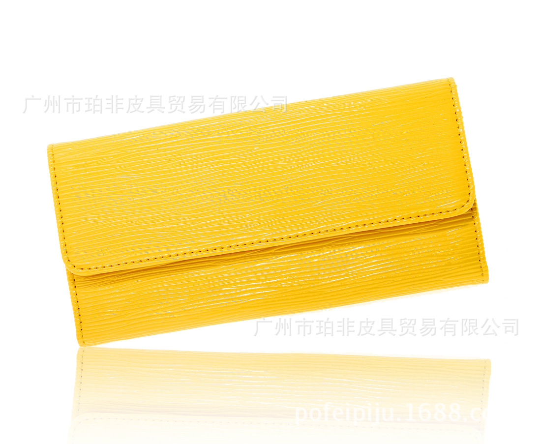 Solid Imported The first layer cowhide Beauty Hand wallet Simplicity Package cover Bright surface clutch bag Custom manufacturer