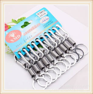 Wholesale high quality key ring car keychain spring key chain stainless steel waist hanging buckle gift key