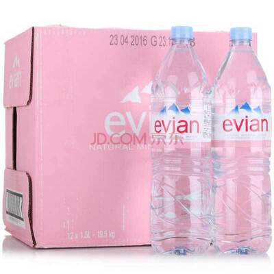法國進口evian依雲礦泉水 1.5L/1500ML 正品整箱12瓶