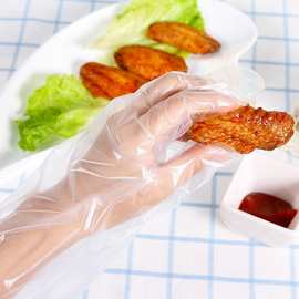 加厚一次性抽取式盒装手套透明卫生塑料薄膜食品手套200只直供