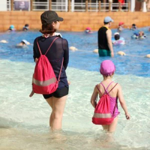 Waterproof beach backpack for swimming, footwear, small storage bag for traveling, family style