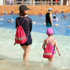 Waterproof beach backpack for swimming, footwear, small storage bag for traveling, family style