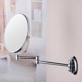 壁式镜铜化妆镜 浴室美容镜 卫生间壁式双面化妆镜 双面放大镜
