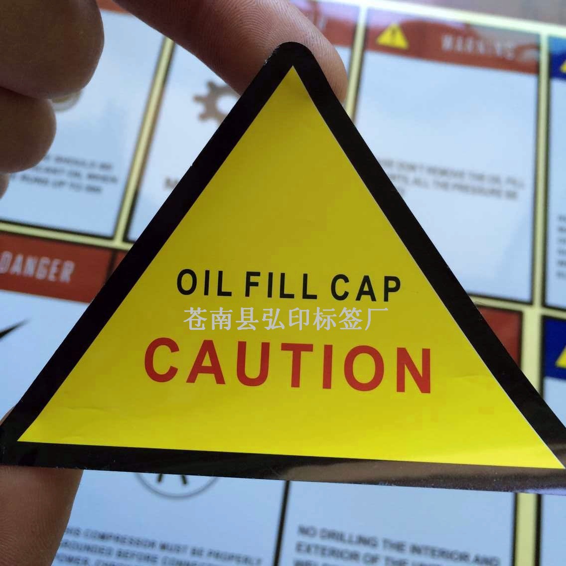 Manufacturers supply special non -drying labels