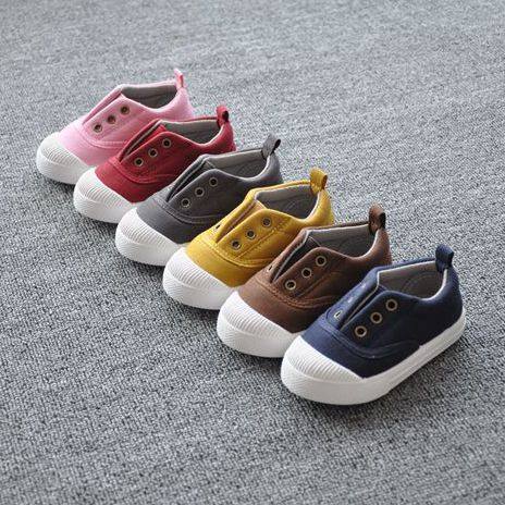 [Loss Clearance] Spot Spring and Autumn Korean Children's Canvas Shoes Retro Boys and Girls Toddler Shoes 1-4 Years Old