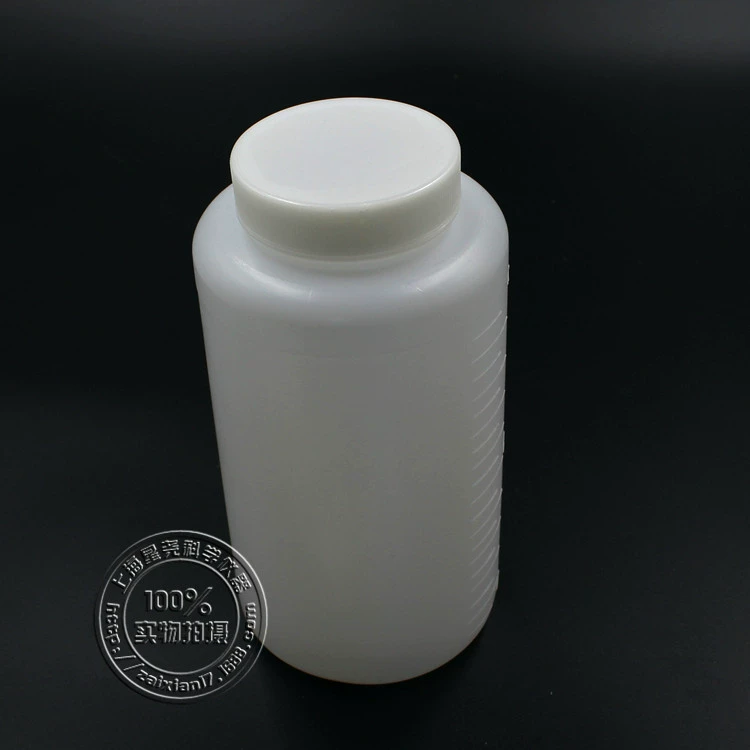 Сильный рекомендую 1000 мл широкий рот круглый корпус прозрачный реагент бутылка HDPE герметичный образец реагента бутылка