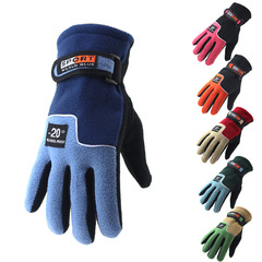 Cross-border outdoor ski gloves, full-finger cycling gloves, windproof gloves, warm fleece gloves