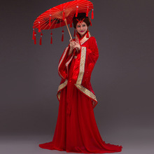 新款古装唐朝贵妃仙女新娘汉服演出服中式婚礼服装影楼主题写真