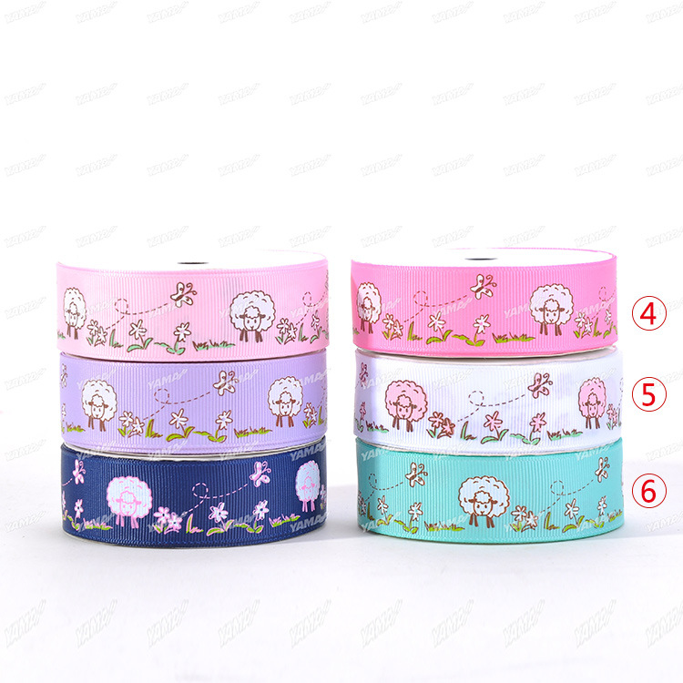 Yao Ming cinta accesorios para el cabello DIY material al por mayor cinta regalo embalaje accesorios primavera viento ovejas desbordamiento 38mm