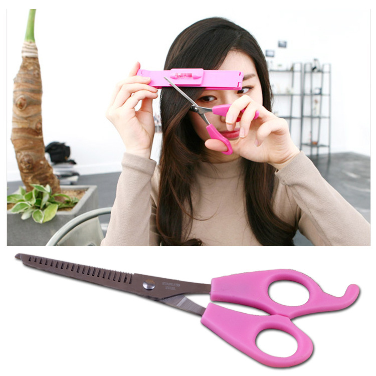 厂家直供刘海修剪器单个牙剪刀刘海剪套装 DIY美发工具OPP