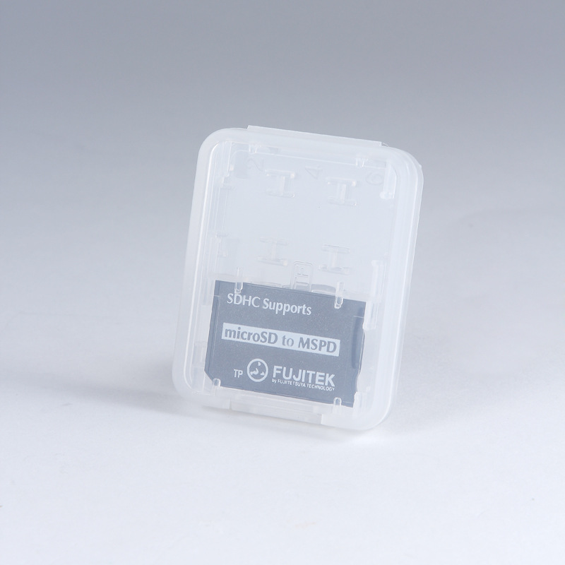Caja de tarjeta de memoria caja de tarjeta SD tarjeta flash caja de almacenamiento TF SD MS palo corto pequeña caja blanca