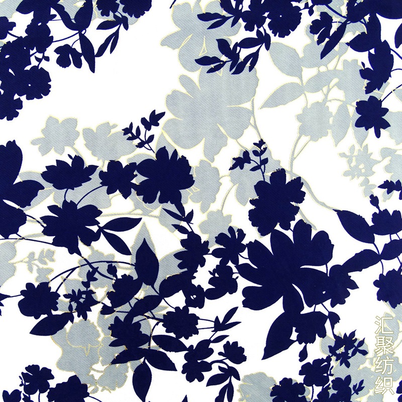 烫金印花 定位烫金面料 尼丝纺烫金布