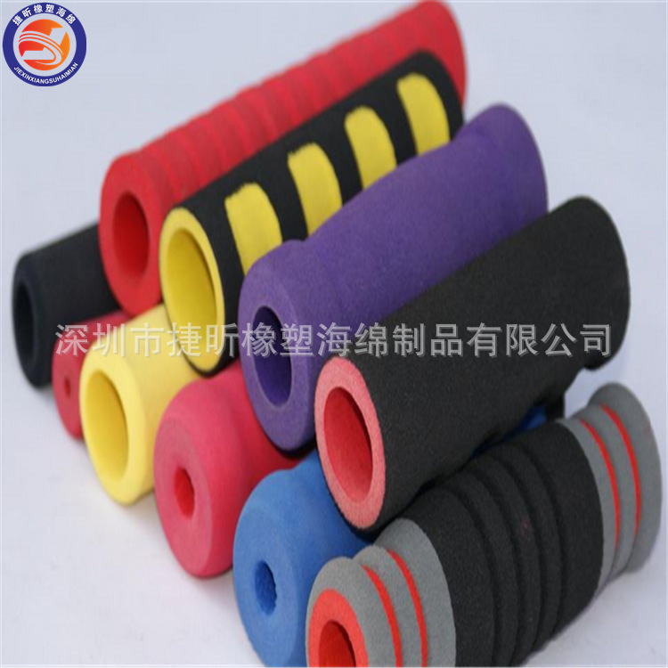 厂家供应 握力棒nbr发泡手把套吸汗沟槽纹路泡棉把套