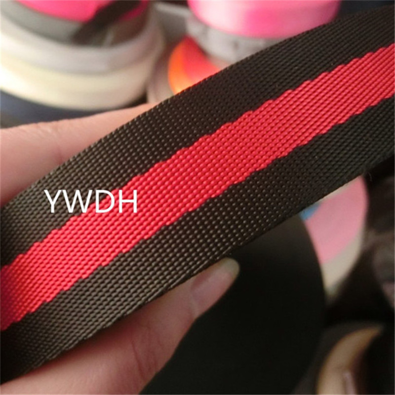 批发彩色仿尼龙间色织带高强涤纶箱包手提带宠物带 拼色