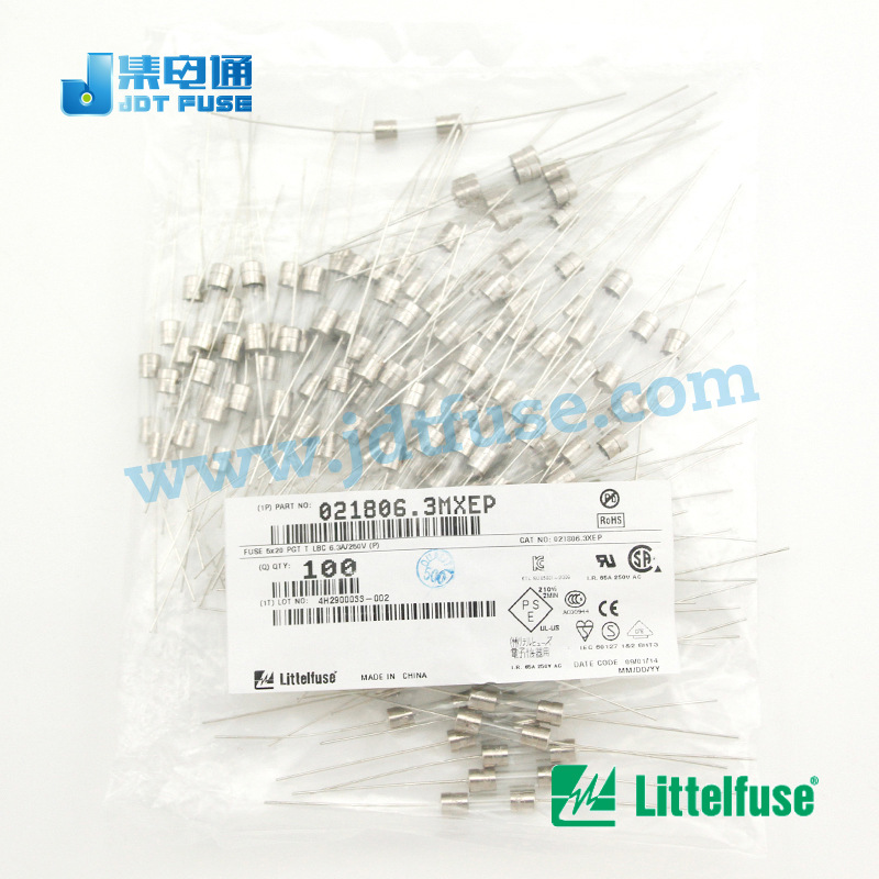 021806.3MXEP 力特Littelfuse  5x20玻璃管保险丝6.3A250V