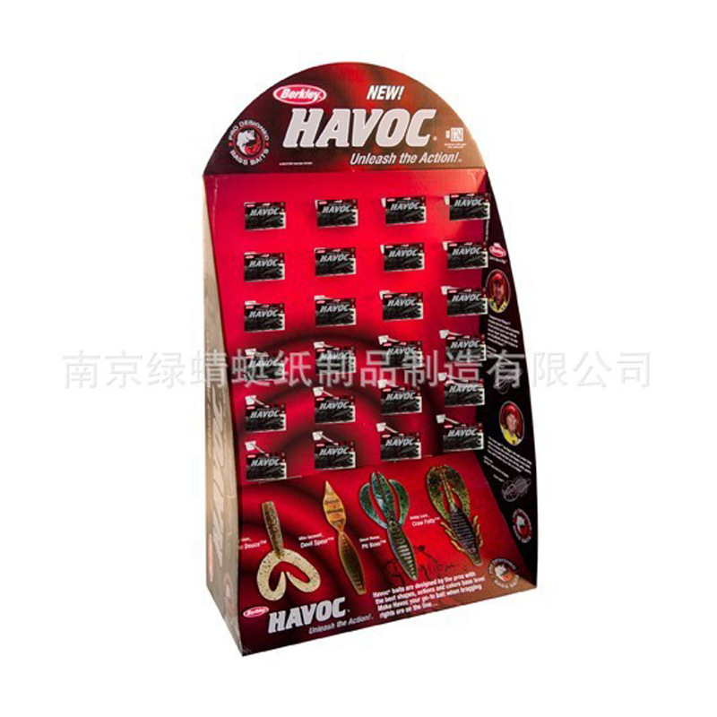 厂家直销挂壁式纸展示架 超市带挂钩纸货架 产品促销纸陈列架