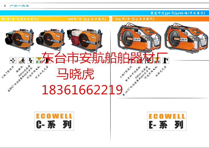 原装中型高压E13/16/18I-P2呼吸空气压缩机