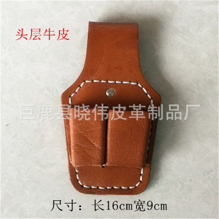 纯牛皮电工钳套电工工具包牛皮工具包电工腰包一联二联
