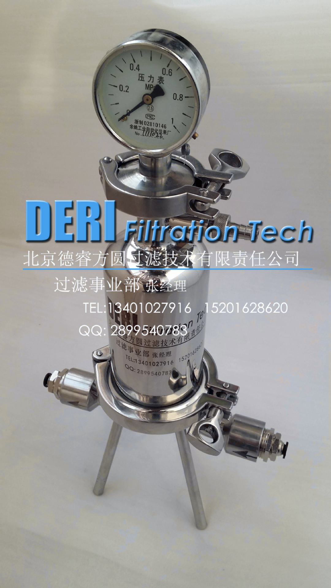 内插式滤芯过滤器；设计内插式滤芯配套卫生级过滤器