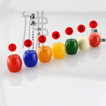 仿蜜蜡色树脂合成桶珠隔珠手串DIY穿珠菩提佛珠配饰配件厂家直销