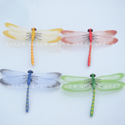 simulation Dragonfly Plastic Dragonfly Photography prop decorate animal insect magnet Refrigerator sticker butterfly